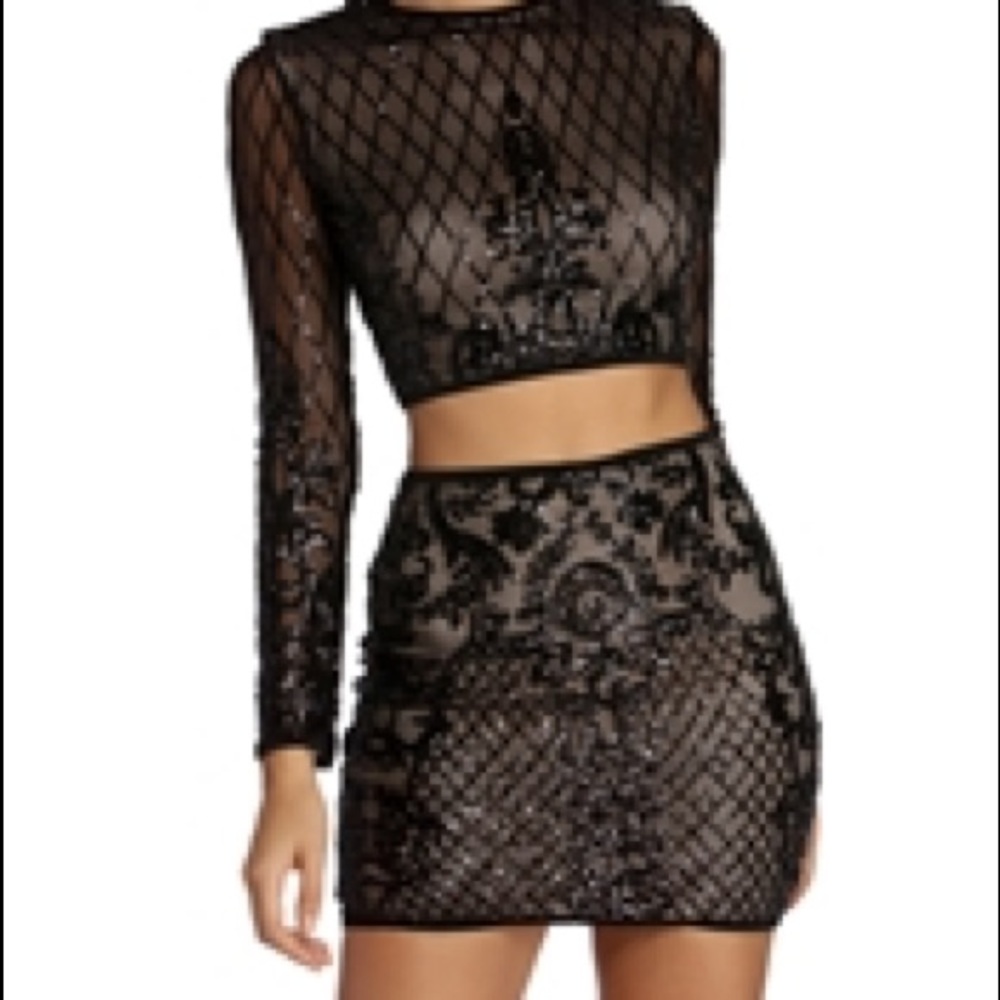 Sequin mini skirt